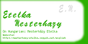etelka mesterhazy business card